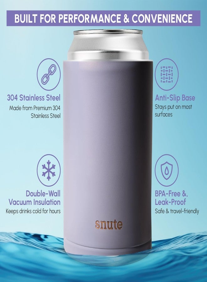 Snute Can Cooler for Beer, Soda, Sparkling Water | Vacuum Insulated Stainless Steel Drink Sleeve Holder for 12oz Can (Fog, Standard) - Image 3